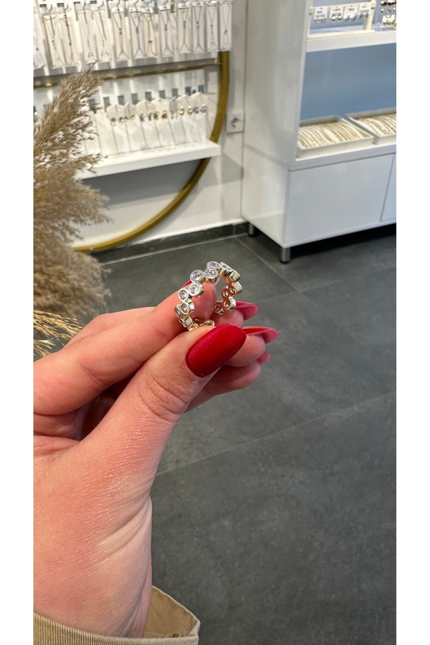 Design Zircon Stone Adjustable Stainless Steel Ring