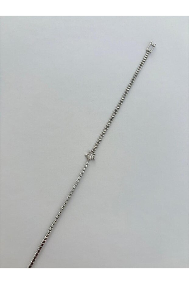 Minimal Medium Star Stone Waterway Silver Color Bracelet