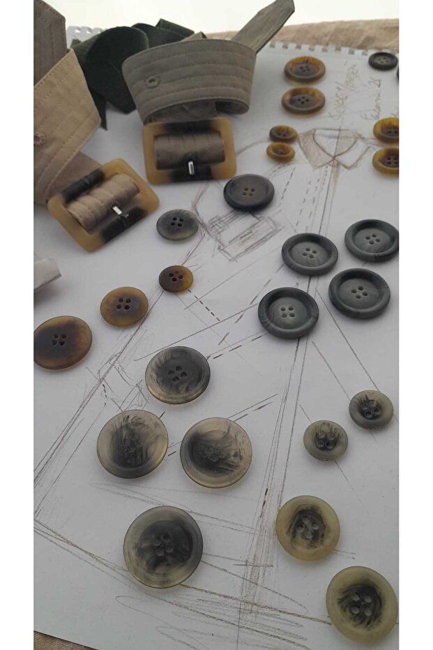 Polyester Button 20 mm 10 Pieces - 4