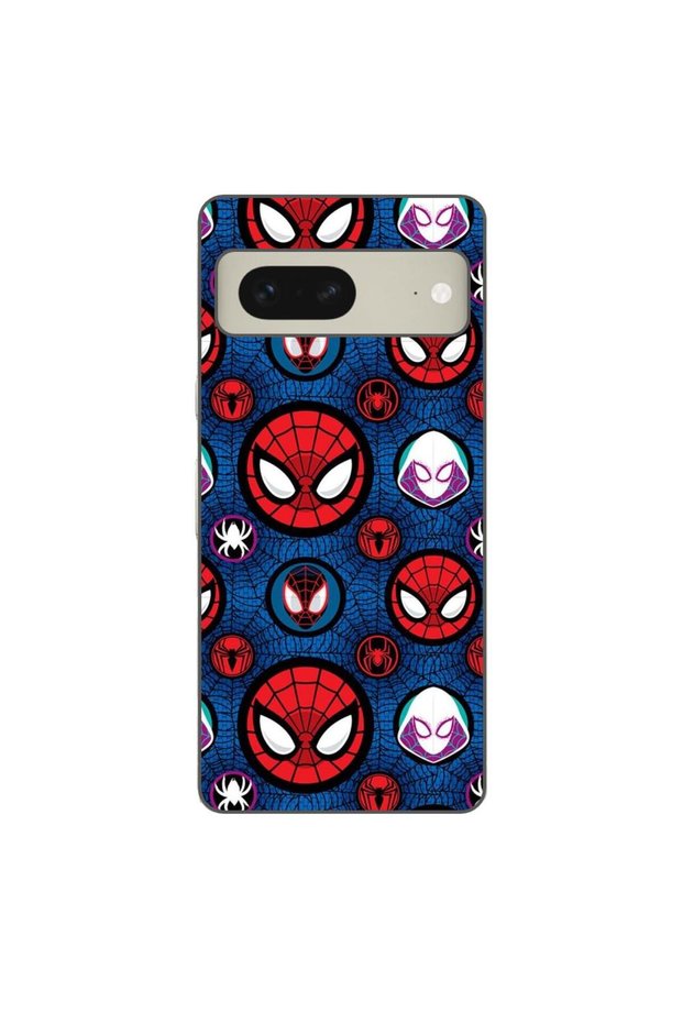 Case compatible with Google Pixel 7 Silicone Gel Tpu Spiderman Face Pattern