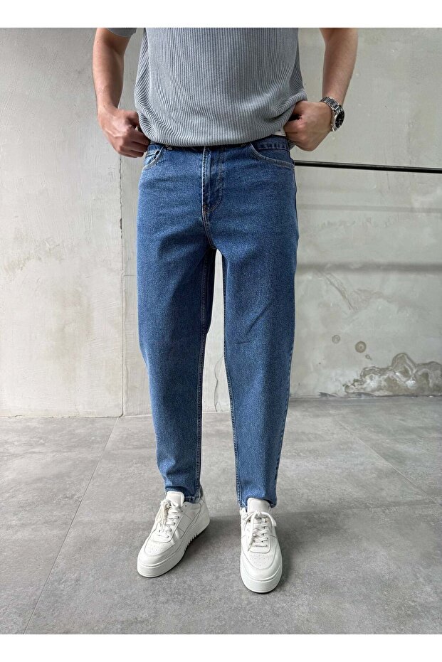 Comfortable Fit Trend Fit Dark Blue Boyfriend Jean