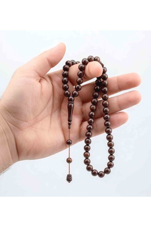 سبحة خشب الكوكا الطبيعي 33 حبة eut00k3