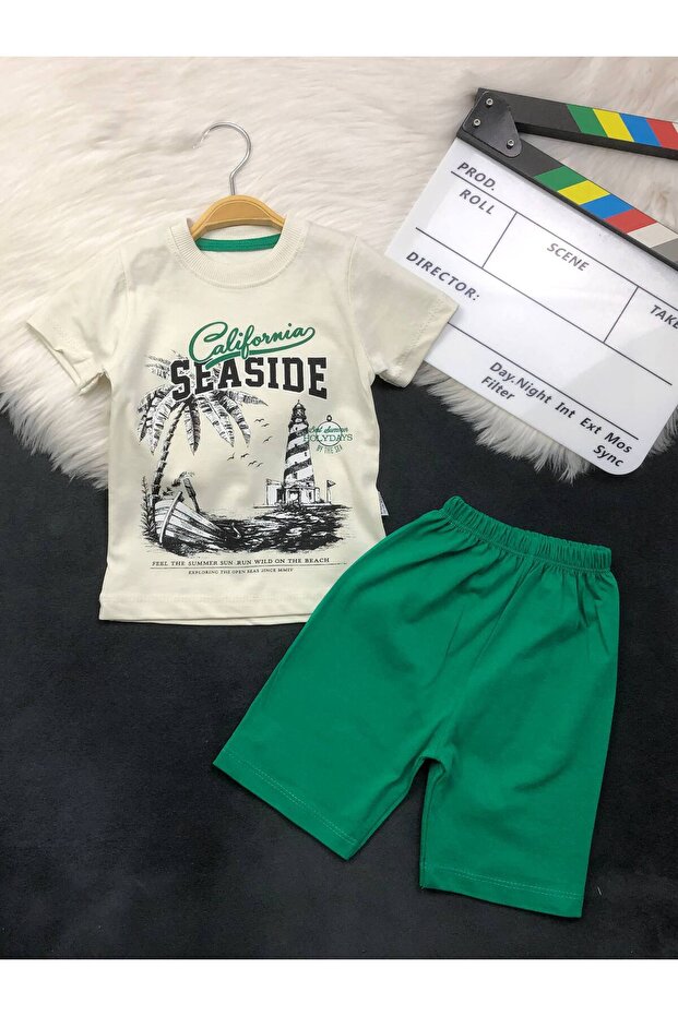 Boys' Summer Top and Bottom Set with Shorts