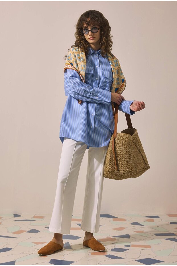 Straw Tote Bag Camel - 2
