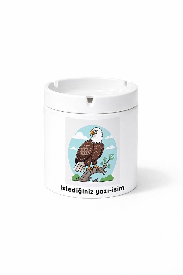Animal Black Vulture Double-Sided Printed Ashtray Ashtray Gift