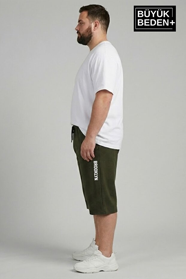 Big Size Men's Capri Shorts Brooklyn Printed Comfortable Fit 3Xl-6Xl Spr26Bsr591-02