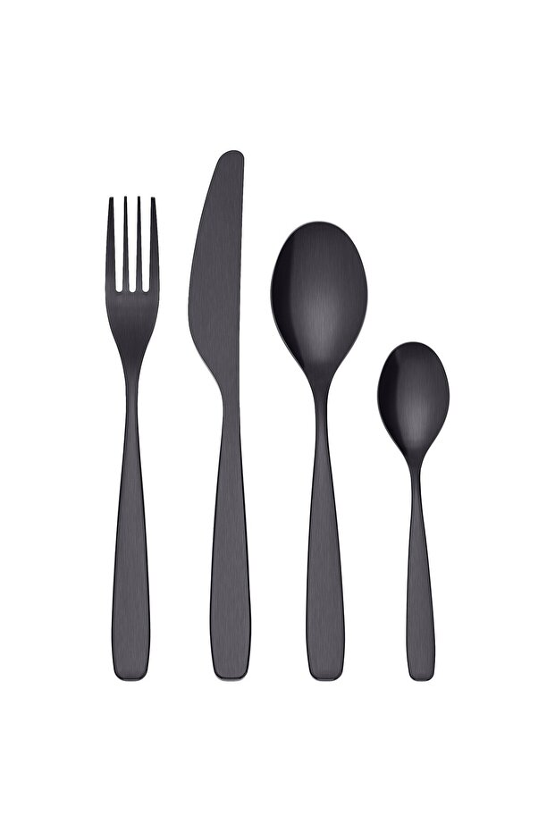 TILLAGD 24-piece cutlery set, black