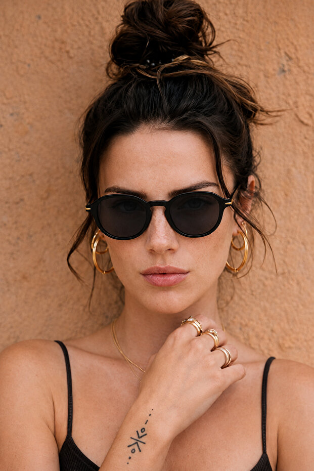 Vega Unisex Black Glass Sunglasses Uv400 Protection Boxed Set