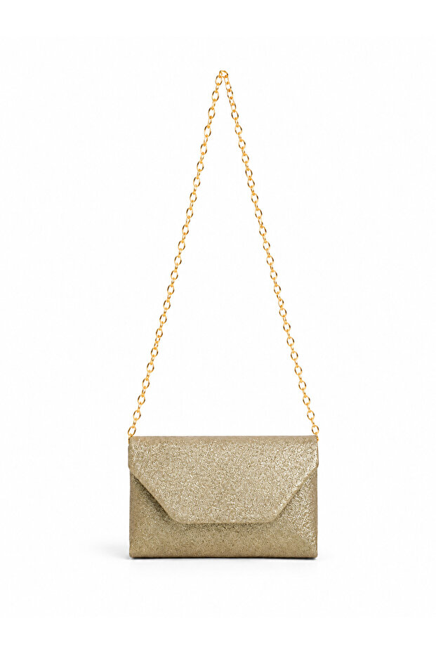 Blush Shimmer Crossbody Bag Gold