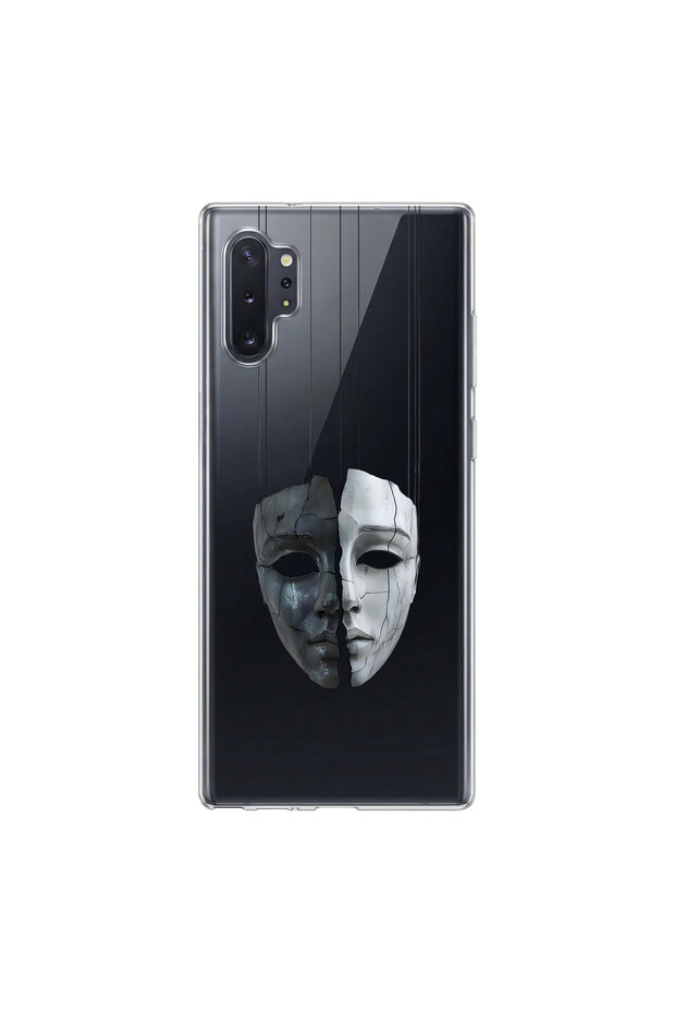 Samsung Galaxy Note 10 Compatible Aesthetic Face 7 Design Transparent Case