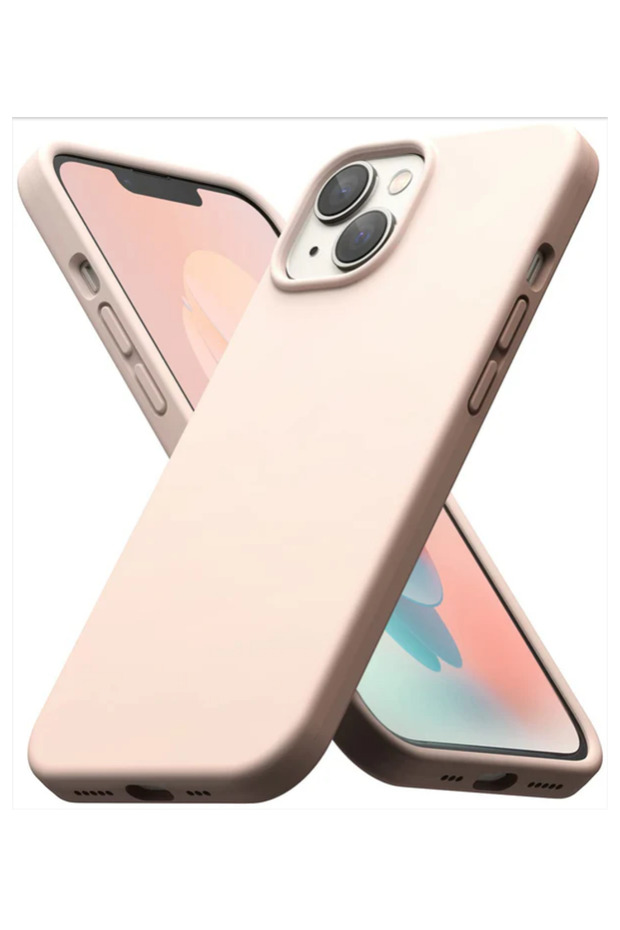 Pink Silicone Case for iPhone 14Plus, 3-Layer Liquid Silicon Soft Touch Protective Cover for iPhone 6.7" | WIDGETS MATRIX