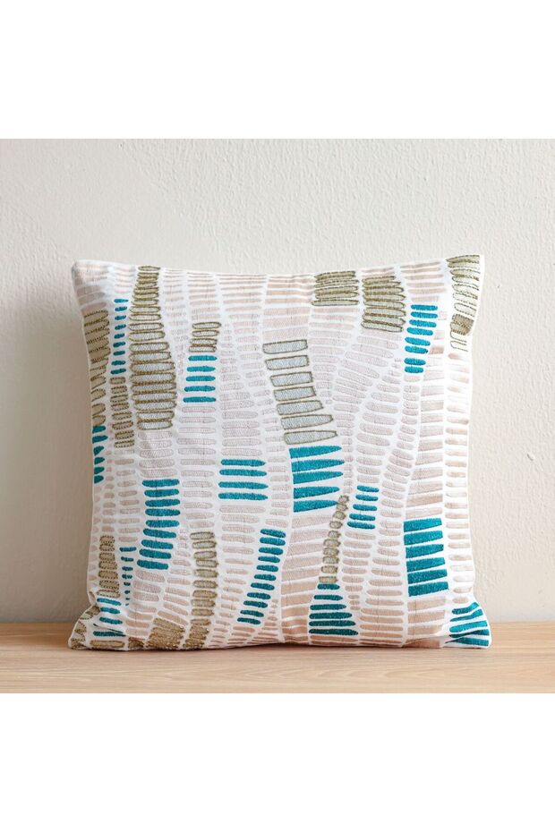 Majestic Cushion Cover 45x45cm Multicolor Embellished Sofa Pillow