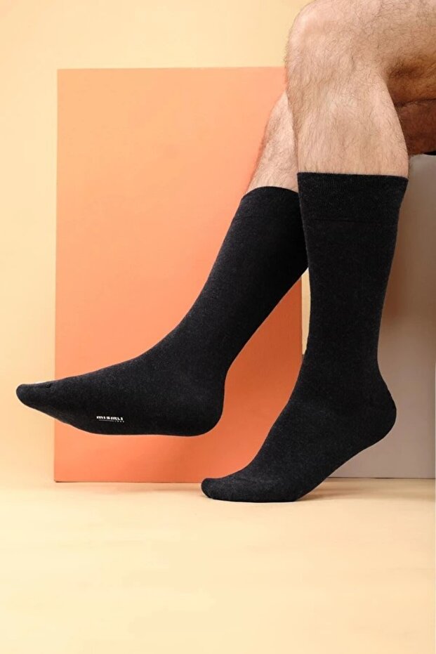 Men's Wool Bamboo Single Sock Socks Anthracite