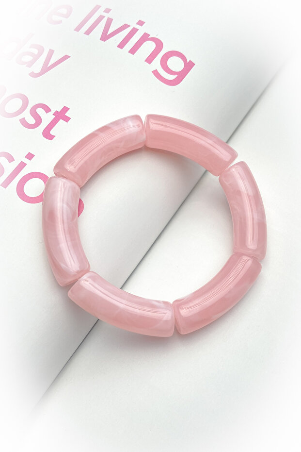 Pink Flexible Design Bracelet