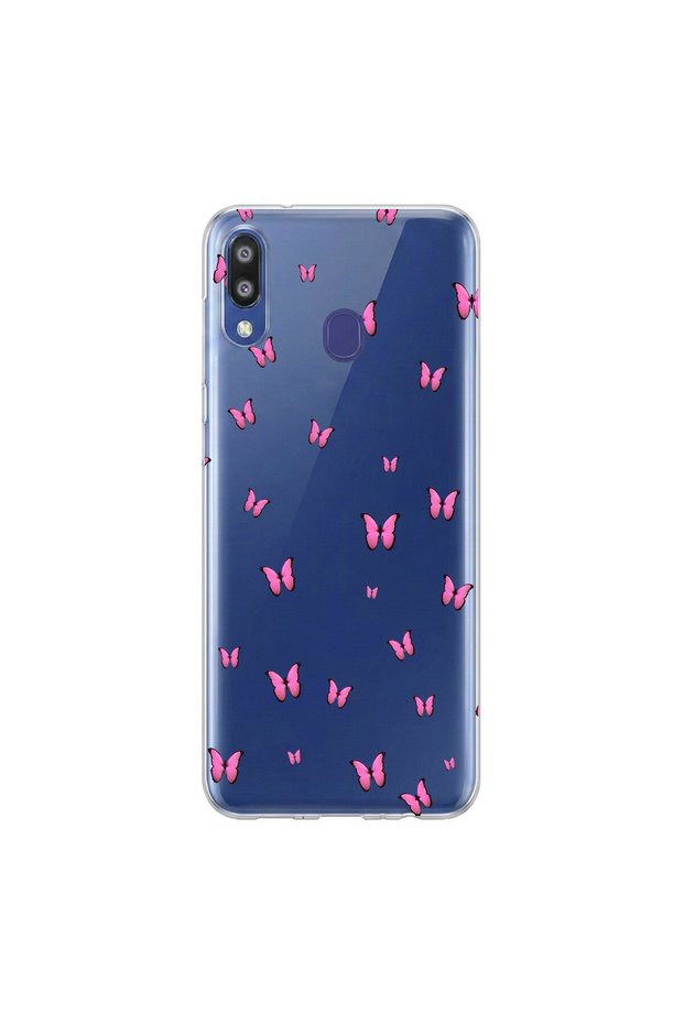 Samsung Galaxy M20 Compatible Butterfly 3 Design Transparent Case