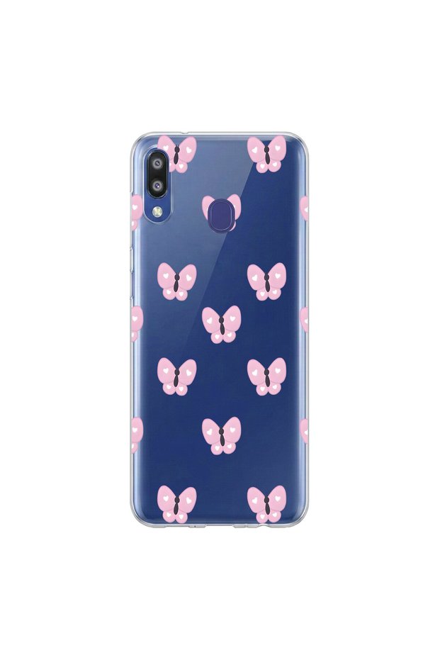 Samsung Galaxy M20 Compatible Butterfly 2 Design Transparent Case
