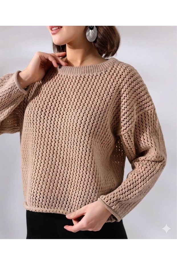 Women's Stylish Openwork Knitwear Blouse Spring Sweater