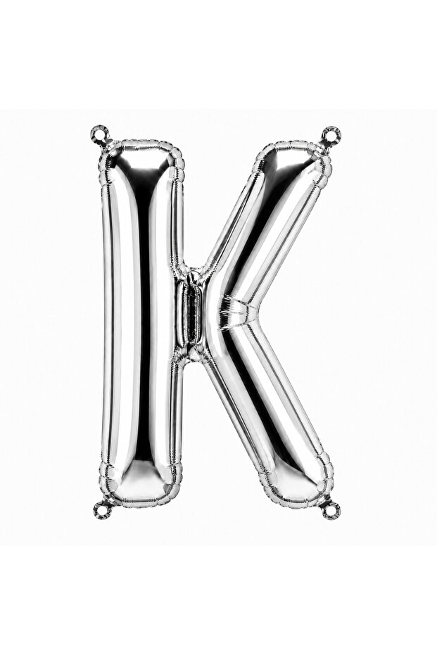 بالون فويل حرف K لون فضي (36 سم)