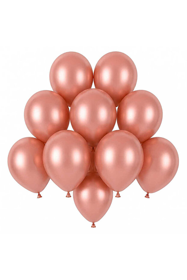 Rose Gold Color Latex Pastel Balloons (13 cm) - 10 Pieces