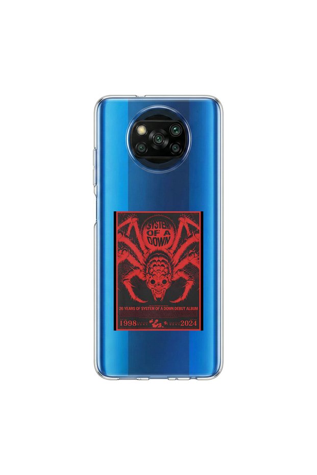 حافظة شفافة متوافقة مع هاتف Poco X3 Pro مصنوعة من المعدن بتصميم 19