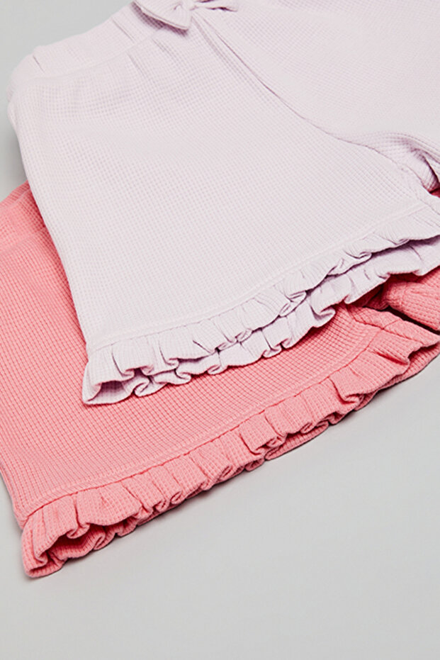 2 Pack Solid Shorts with Elastic Waist - 5