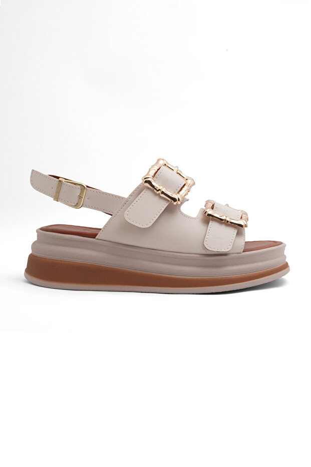 Smh 319 Double Buckle Adjustable High-Sole Sandals