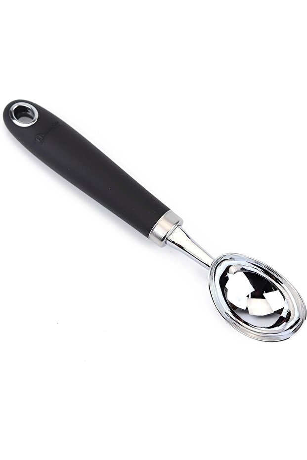 Home Pro Ice Cream Scoop with Handle, Silver/Black