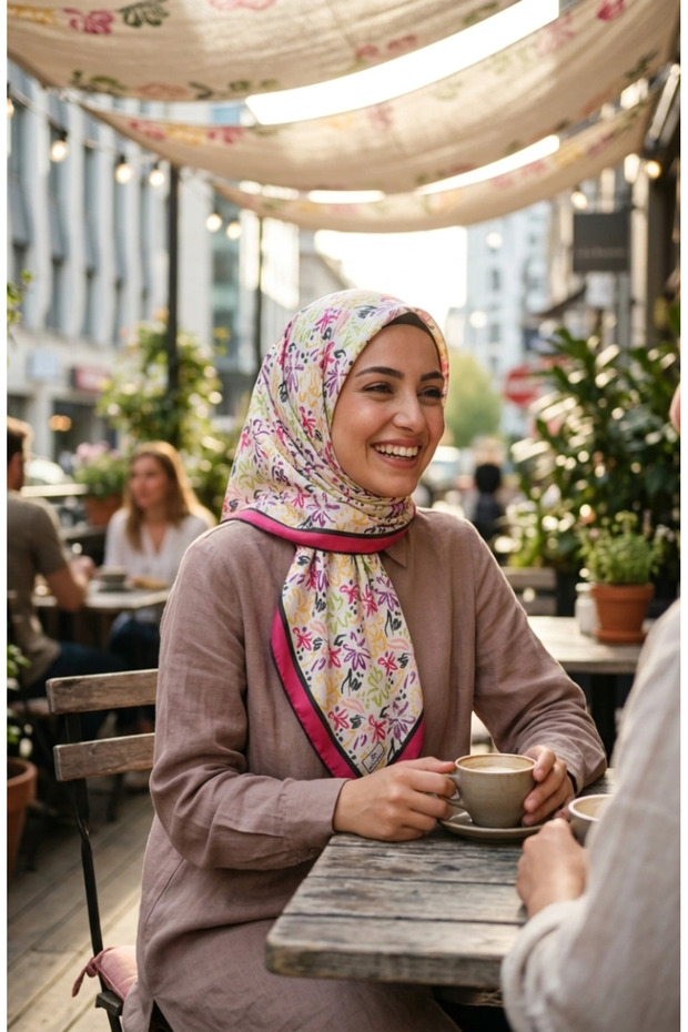 Digital Soft Scarf 70361-04 Fuchsia