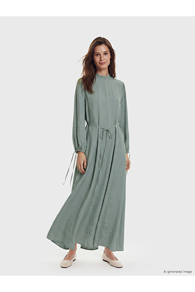 Original Hakim Collar Pleated Dress