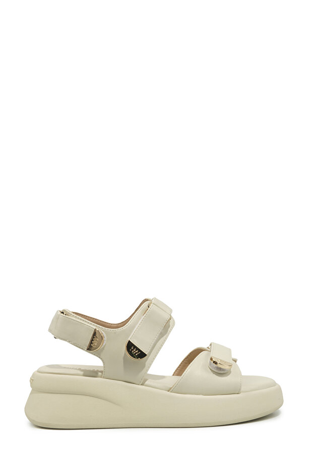 Hernan Kirik Beyaz Women's Thick Sole Sandals