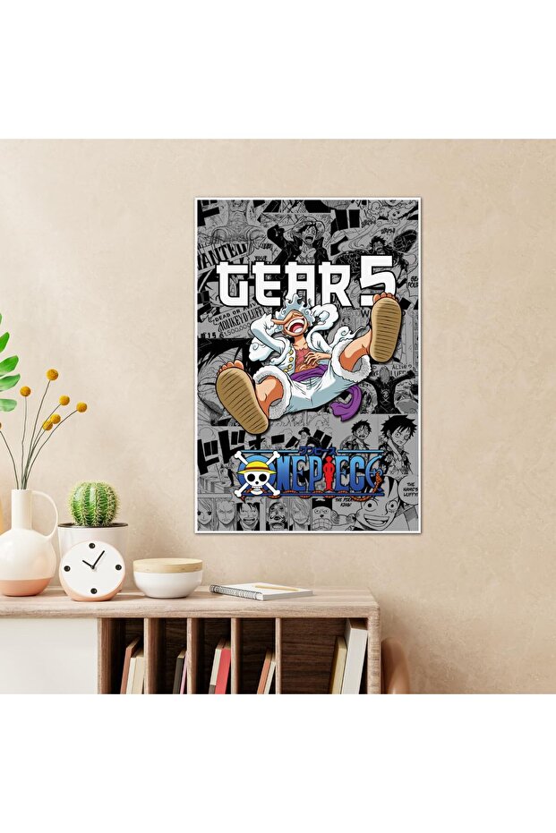 Alayra Monkey-D Luffy Gear 5 Poster One Piece Anime Wall Posters with Thick Premium Canvas (18inches