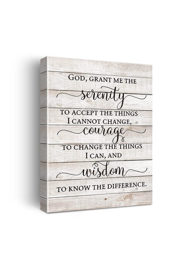 Alayra Inspirational God Grant Me The Serenity Poster Canvas Wall Art for Home Office Living -