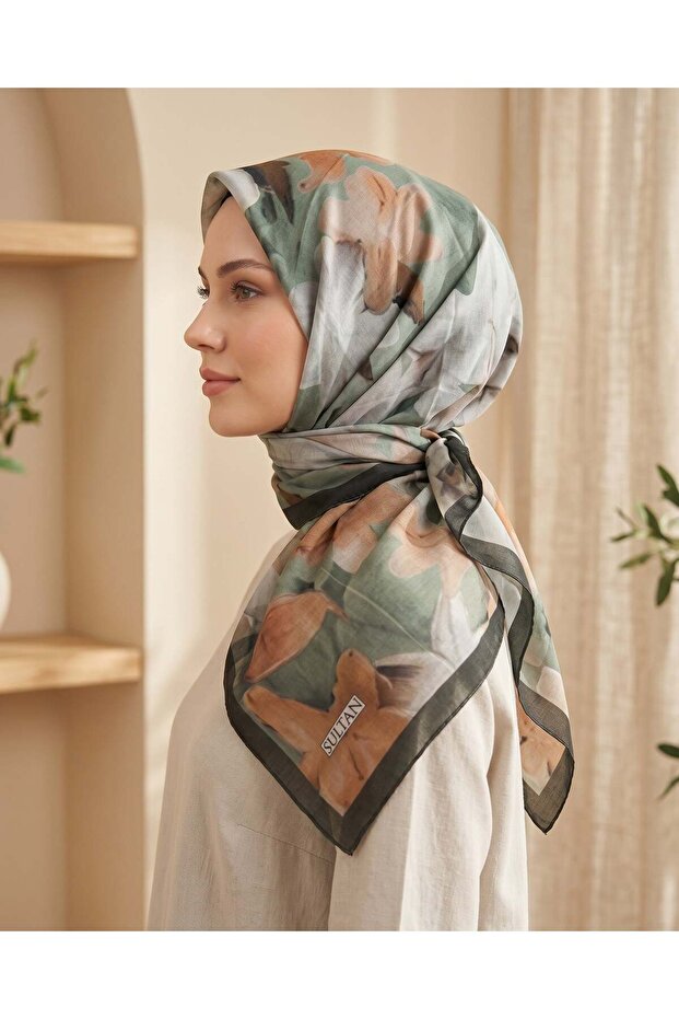 وشاح سلطان من القطن الطازج - نمط الزنبق - SFE028-11