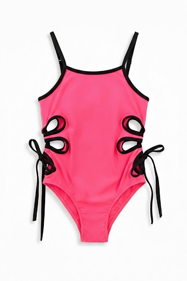 Side-Tie Girls' Sea Pool Swimsuit
