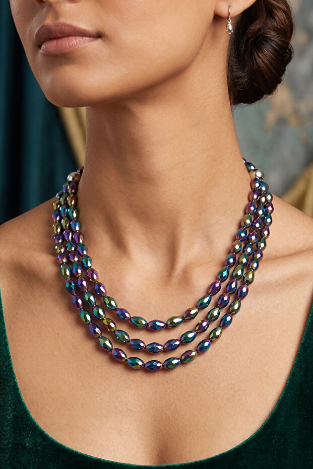 Full Arpa Crystal 3 Row Multi Pendant