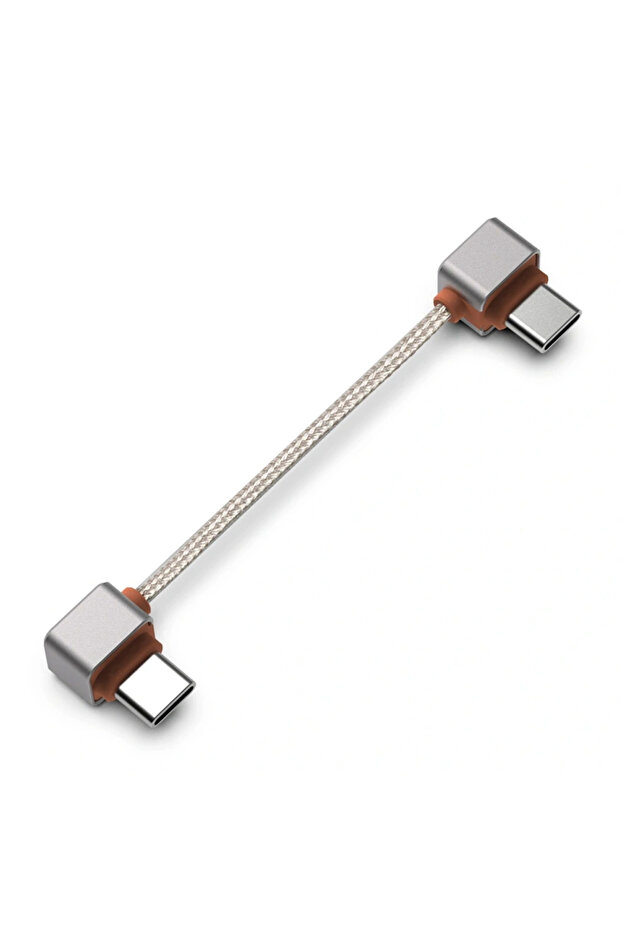 TC03LL USB-C L-Shaped to USB-C L-Shaped Silver Cable