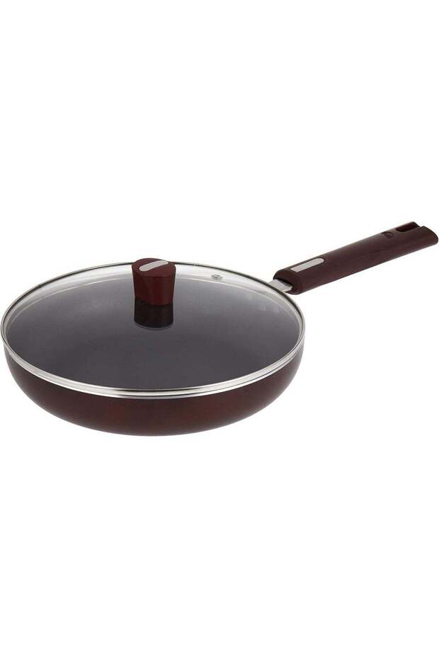 by Bajaj Electricals – Selec+ J Class Non-Stick Fry Pan with Lid (26 cm, JFP26GL, Maroon)