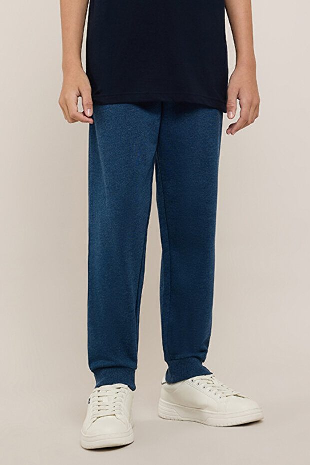 Solid Joggers with Drawstring Waist - 1