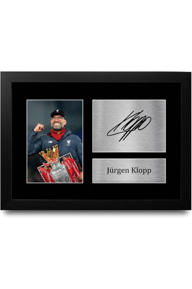 Jurgen Klopp A4 Framed Signed Printed Autographs Picture Print Photo Display Gift For Liverpool Football Fans
