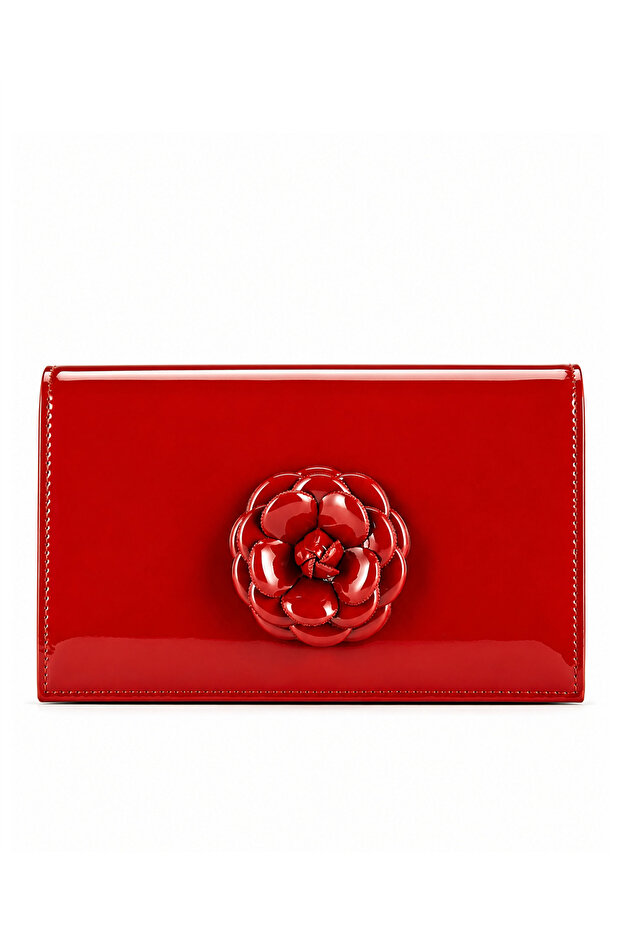 Patent Leather Genuine Leather Evening Dress Bag 430 Red Patent Leather