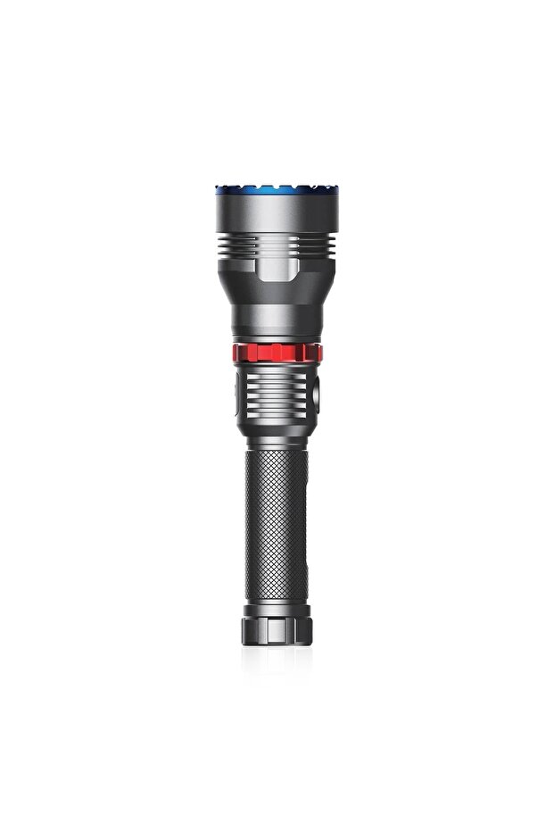 1000LM/900M Rechargeable LED Flash Light Black