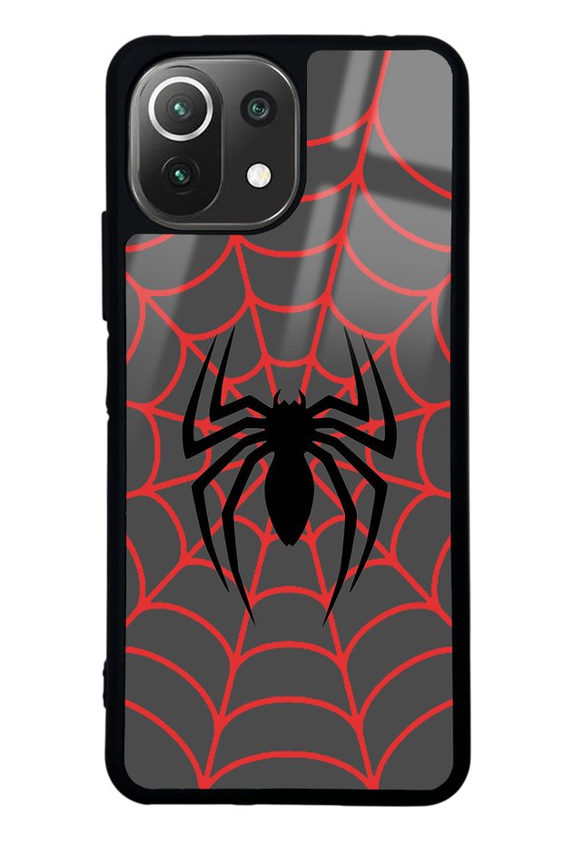 حافظة هاتف Xiaomi Mi 11 Lite بتصميم سبايدر لامع