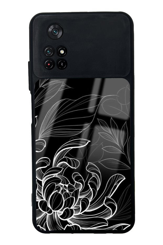Xiaomi Poco M4 Pro Glossy Phone Case with Moonlight Leaves Design