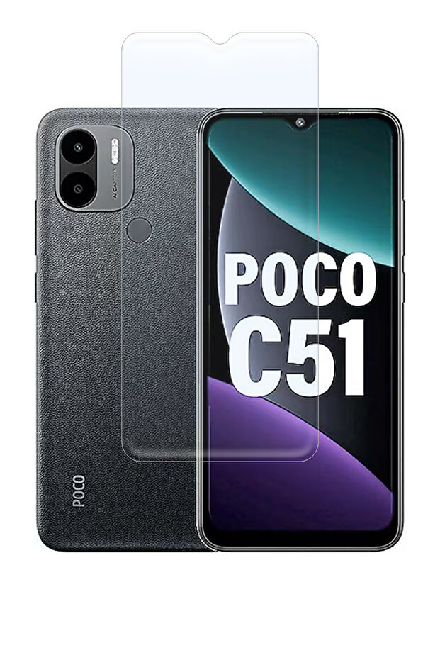 واقي شاشة نانو لامع عالي الدقة متوافق مع Xiaomi Poco C51، حماية مرنة ضد الكسر 9H