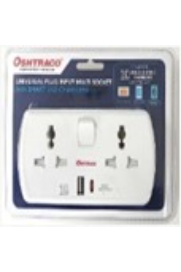 2 way multi socket with switch + USB-A+C