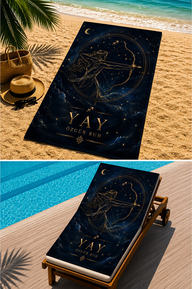 Beach Towel Zodiac Collection Premium Custom Design Quick Drying Microfiber Towel