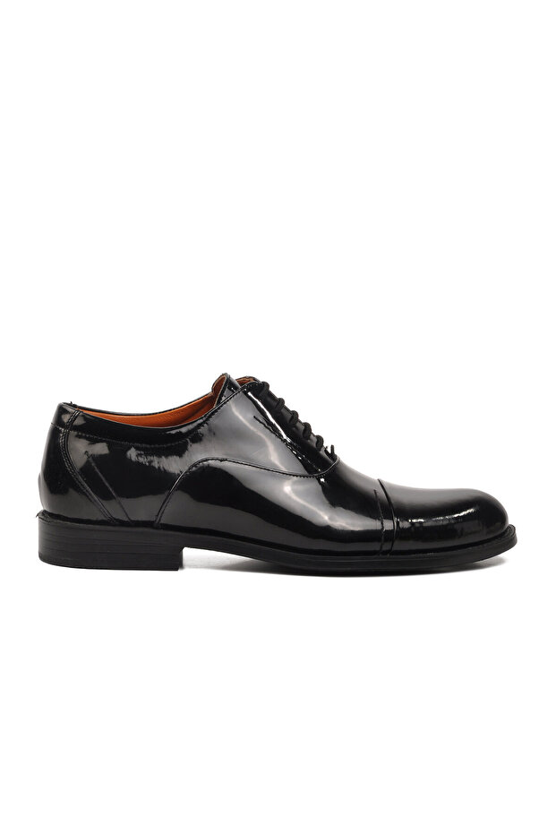 Men's Patent Black Plain Classic Shoes