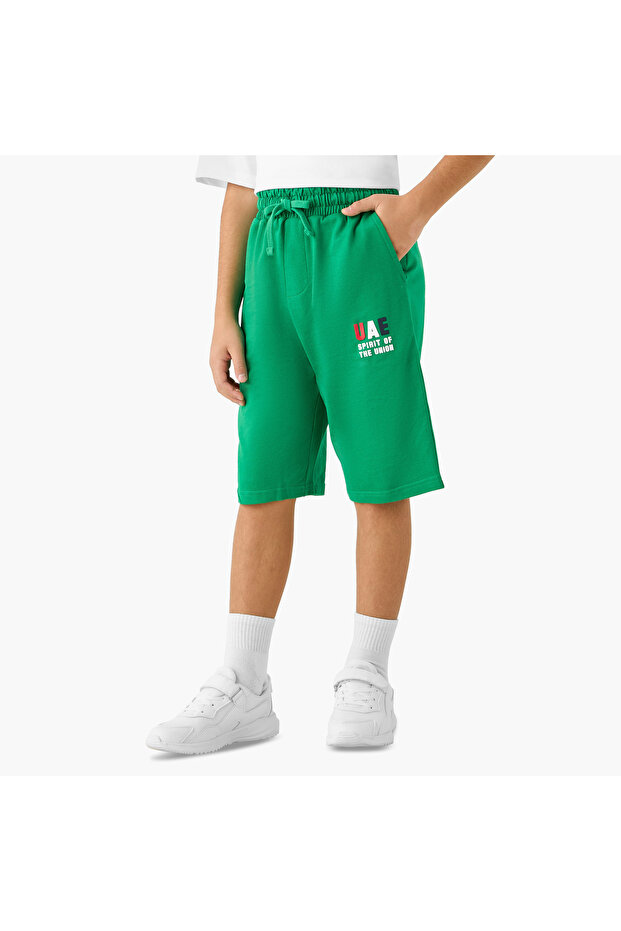 UAE National Day Print Shorts with Pockets