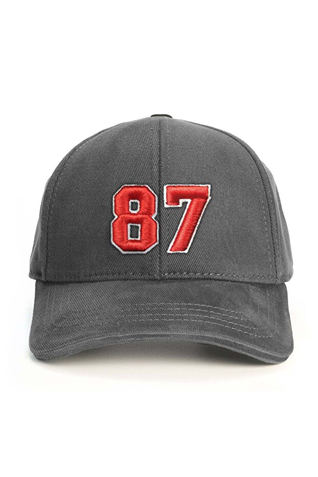 Number 87 (Embossed) Baseball Cap - 1