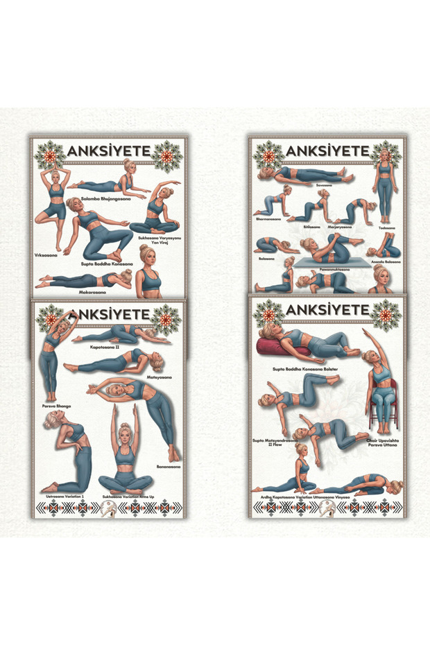Yoga Card Set for Anxiety – 32 Cards